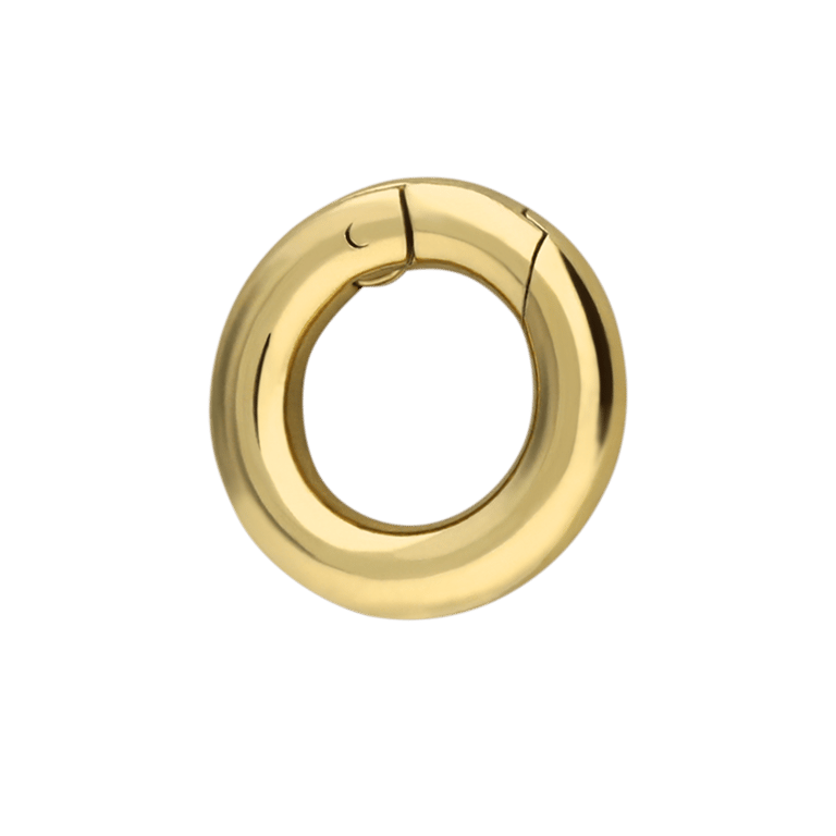 Stalen goldplated bedel sluiting rond 12mm