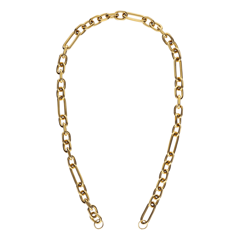 Stalen goldplated bedelketting voor dames