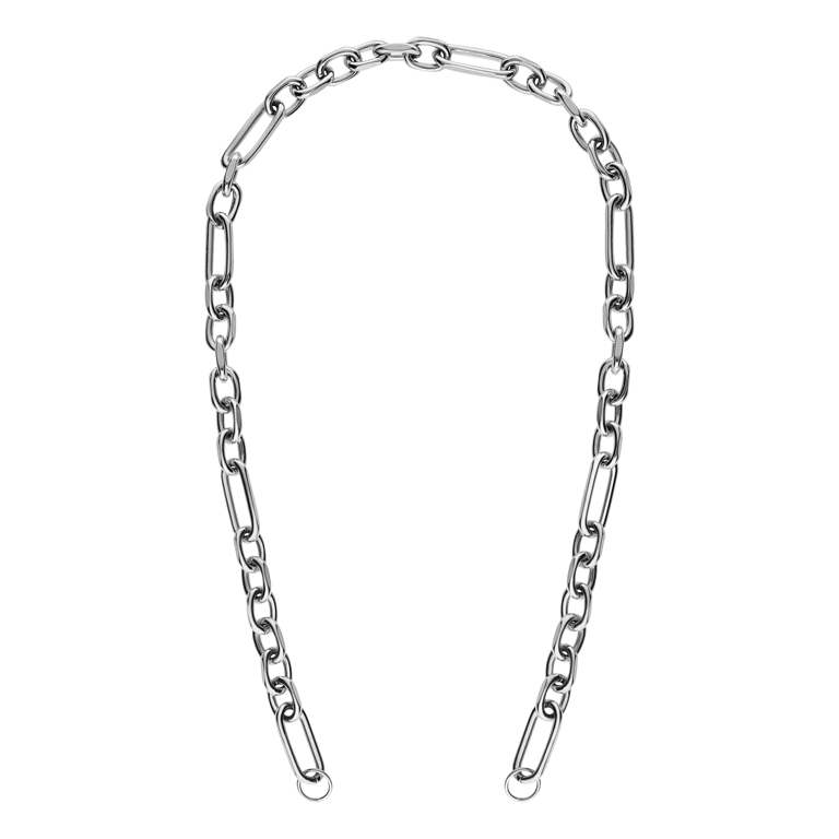 Stalen bedel ketting figaro