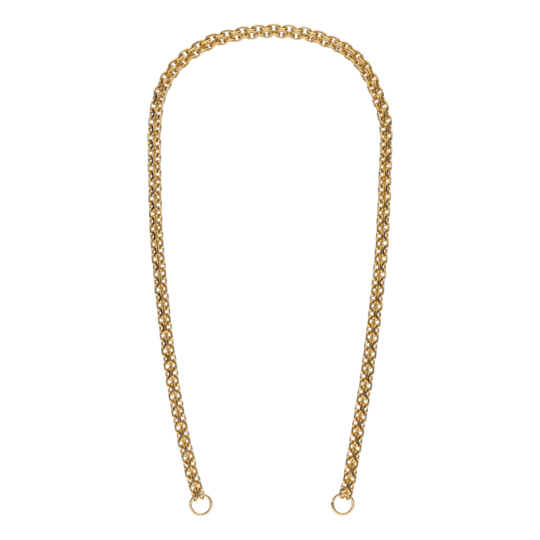 Stainless steel goldplated bedelketting voor dames