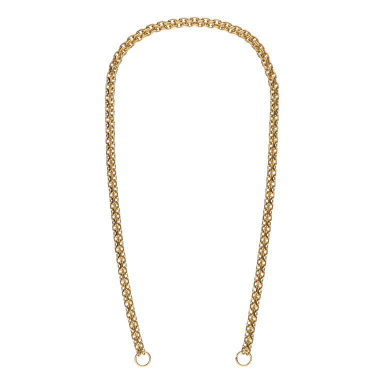 Stalen goldplated bedelketting voor dames