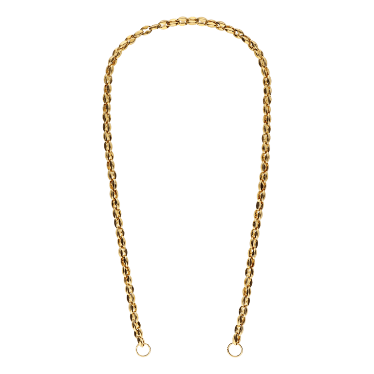 Stalen goldplated bedel ketting marina