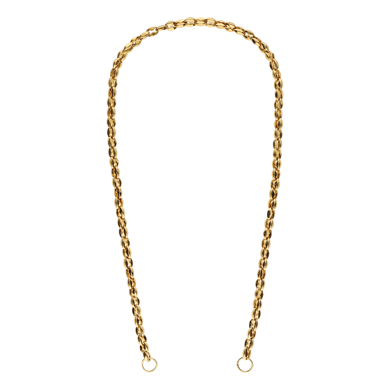 Stalen goldplated bedelketting voor dames