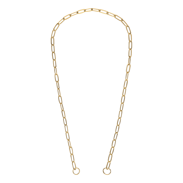 Stalen goldplated bedel ketting closed forever