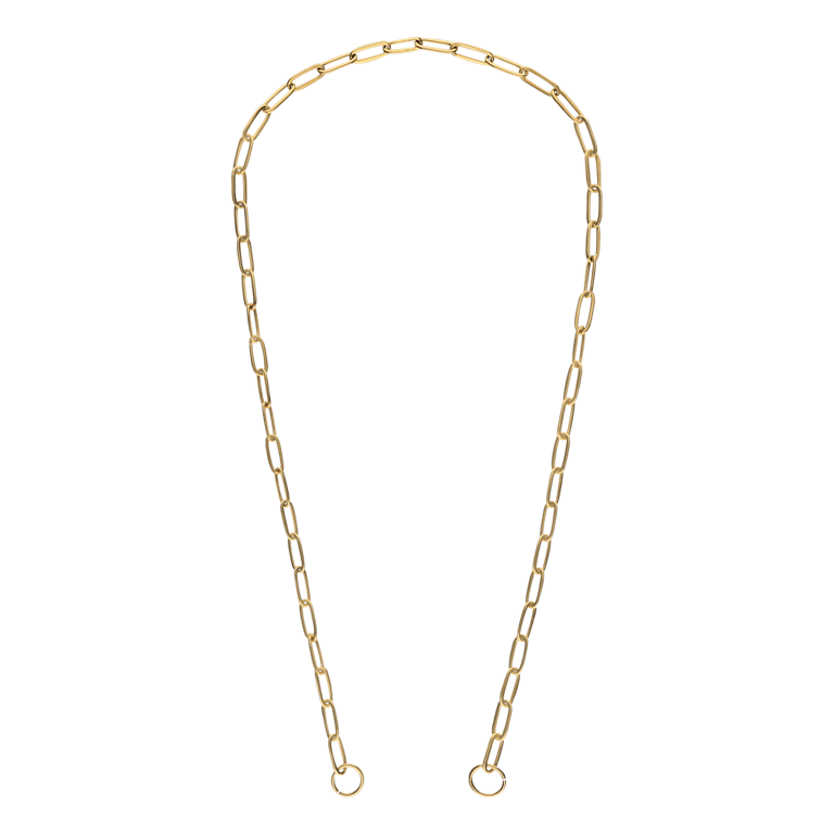 Stalen goldplated bedelketting voor dames