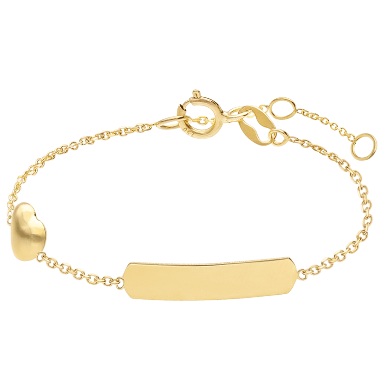 Plattenarmband aus 585er Gold mit Herz