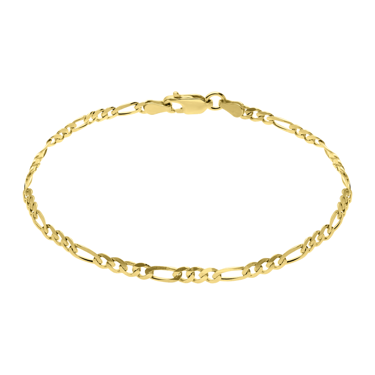 Zilveren goldplated armband figaro