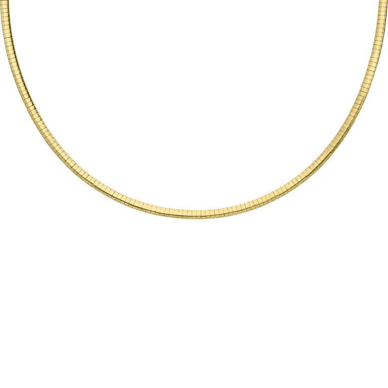 Zilveren goldplated omegacollier