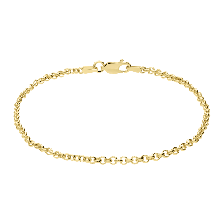 Zilveren goldplated schakelarmband voor dames