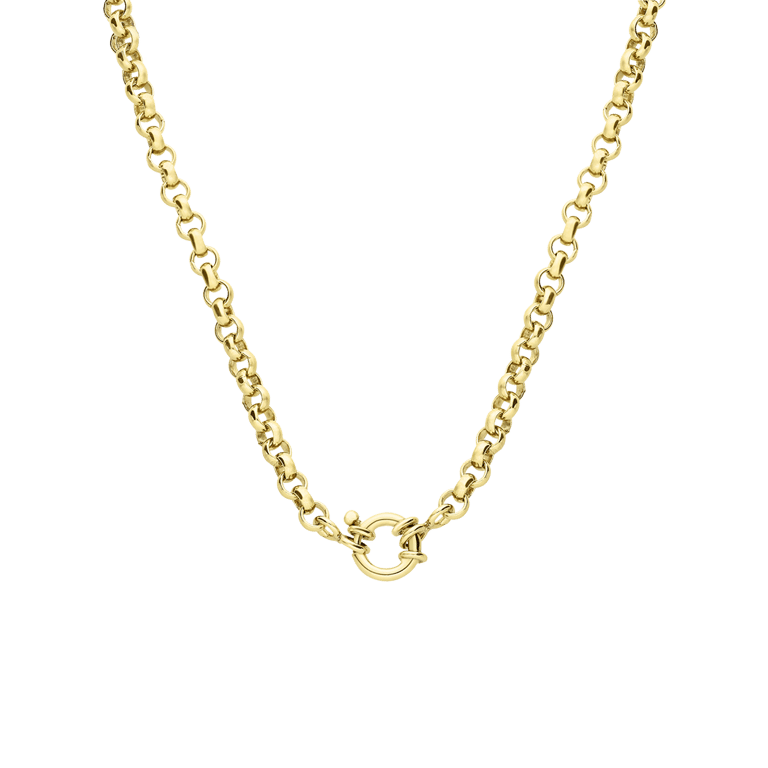 Zilveren goldplated ketting jasseron