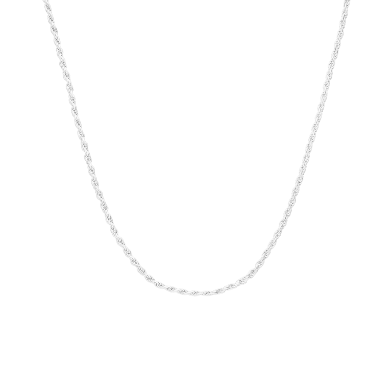 Zilveren koord collier