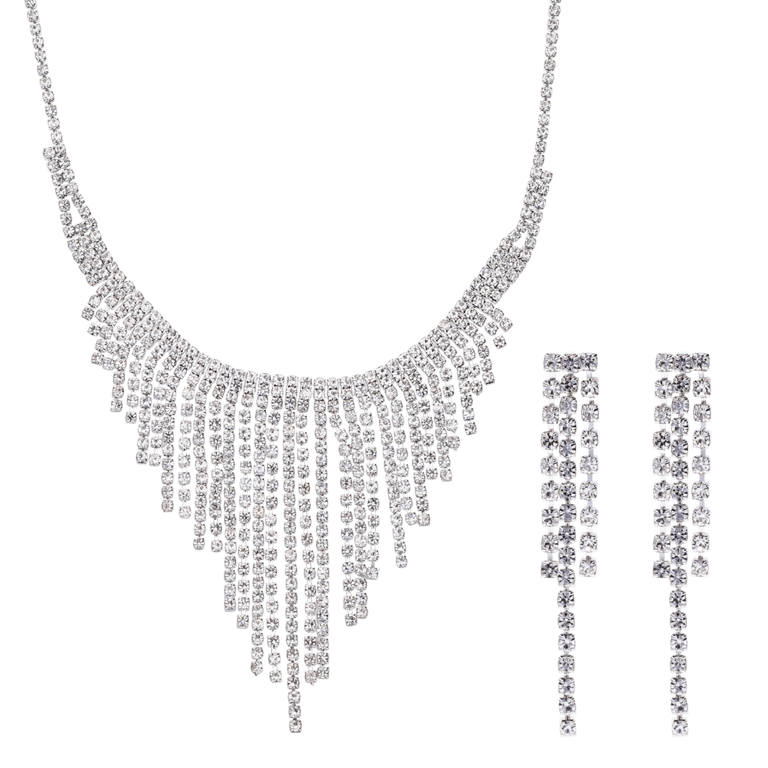 Cadeauset met Bijoux zilverkleurige voor dames