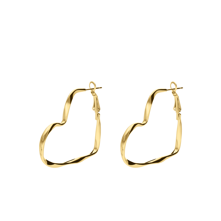 Bijoux goudkleurige oorringen hart voor dames