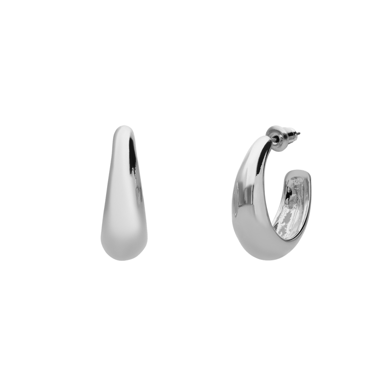 Bijoux zilverkleurige oorringen voor dames