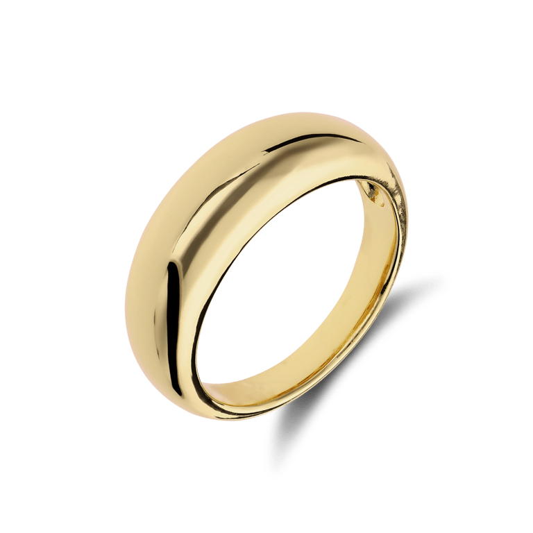 Zilveren goldplated ring voor dames