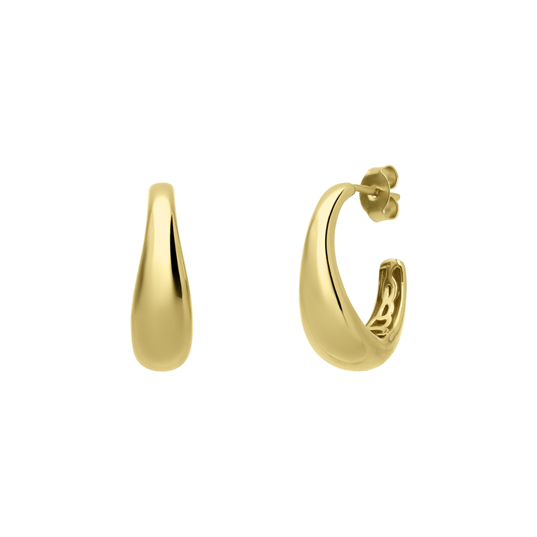 Zilveren goldplated oorringen voor dames