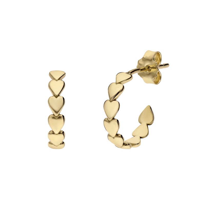 Ohrring aus 585er Gold, Herzglied