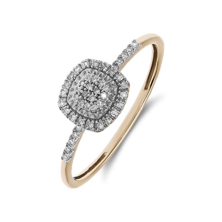 14 Karaat gouden ring diamant 0,10ct