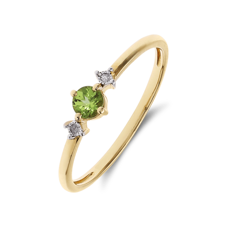 14 Karaat gouden ring diamant 0,19ct