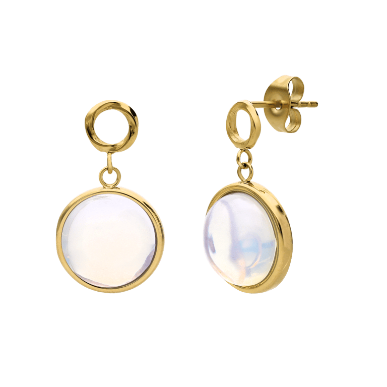 Stalen goldplated oorhangers voor dames