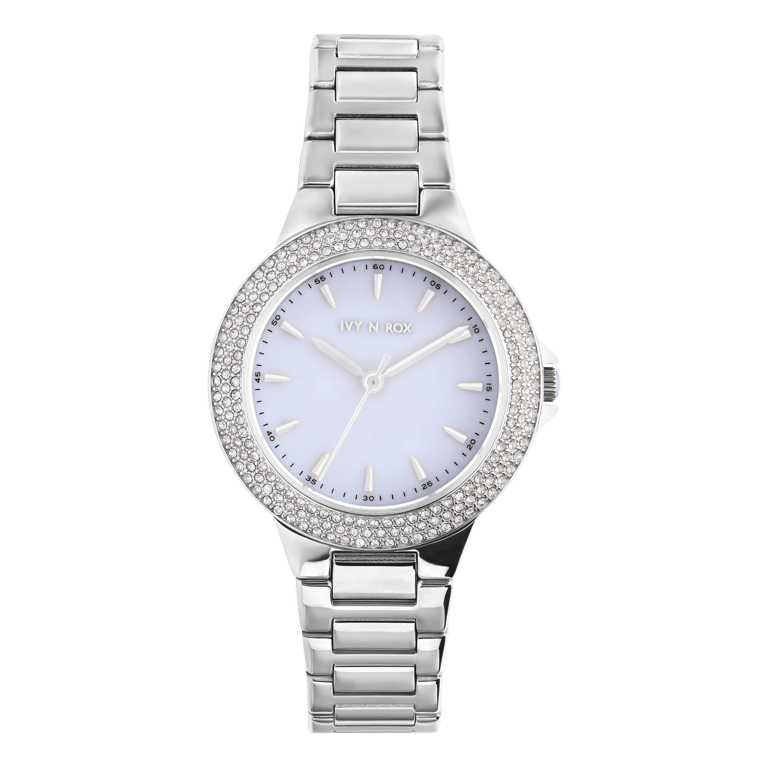 IVY N ROX Damen-Armbanduhr aus Edelstahl mit Zirkonia