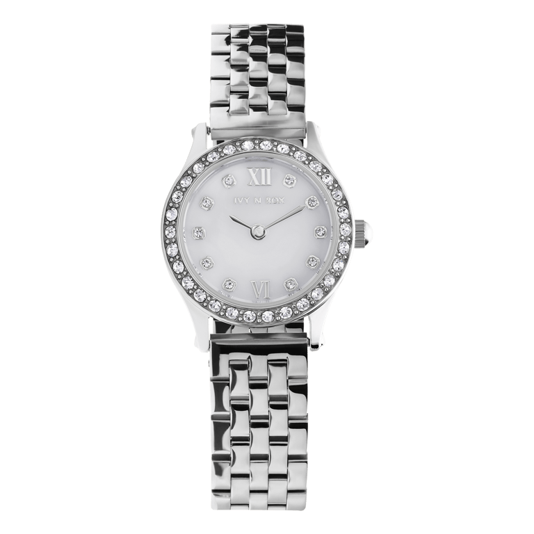 IVY N ROX Damen-Armbanduhr aus Edelstahl mit Zirkonia