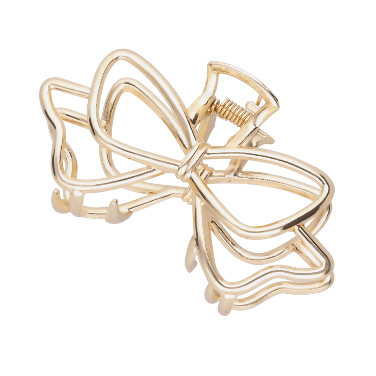 Bijoux goudkleurige haarklem strik voor dames