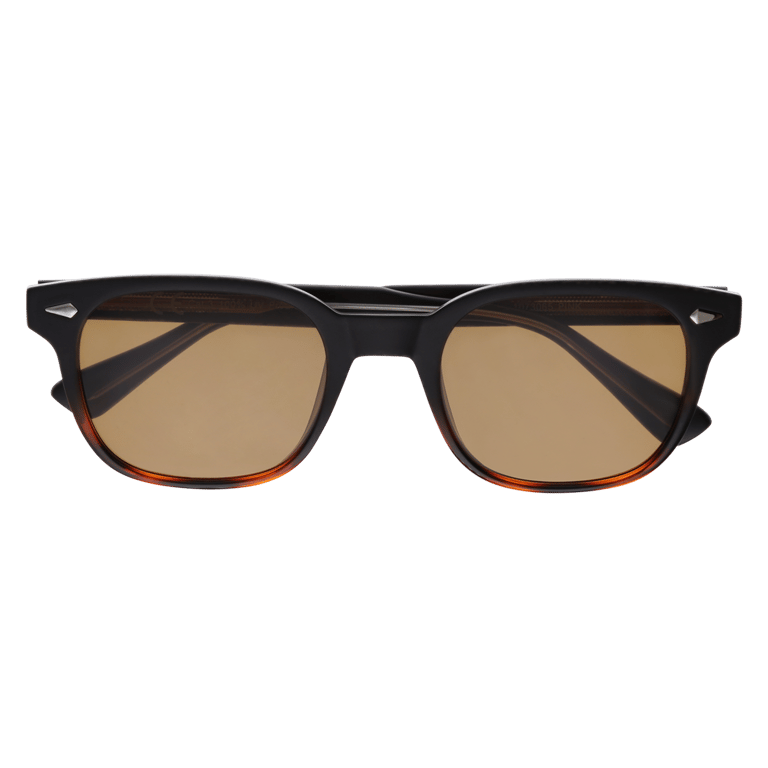 Schwarze Sonnenbrille mit braunen Gläsern