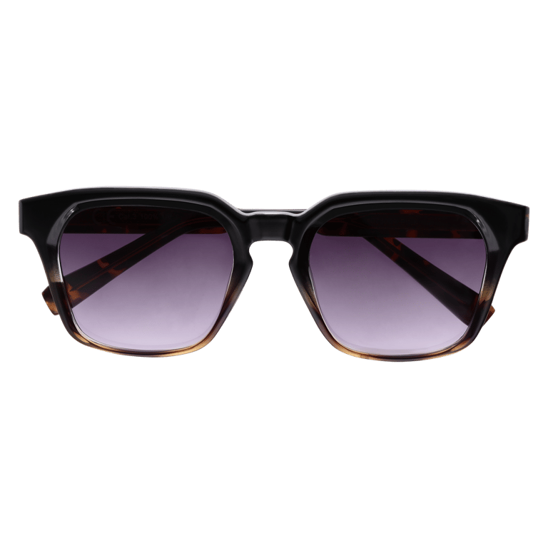 Schwarze Sonnenbrille mit Pantherprint