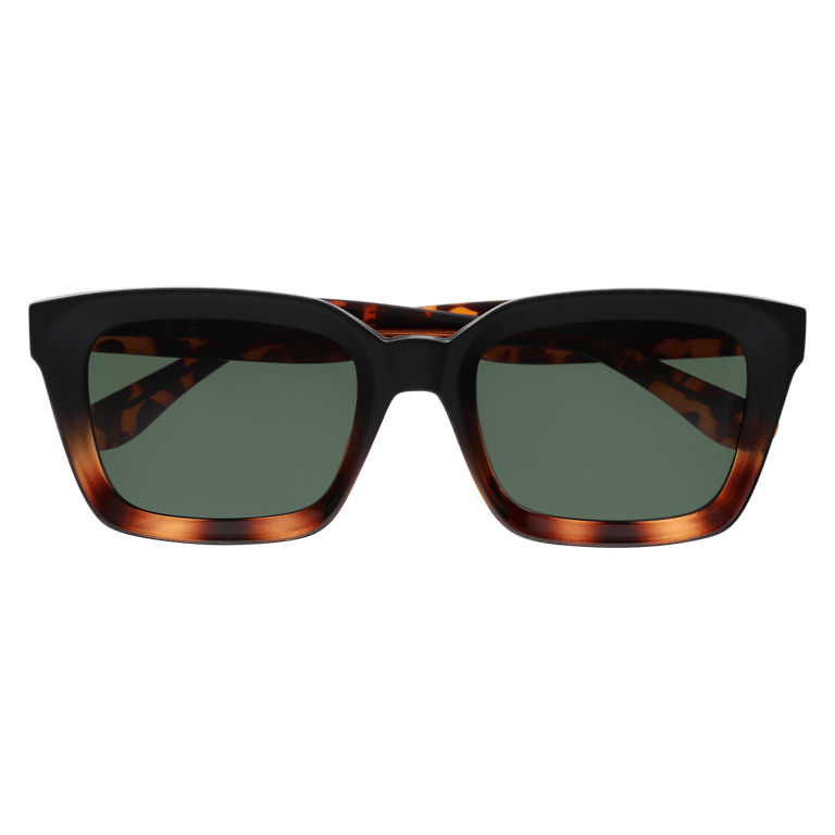 Braune quadratische Sonnenbrille mit Pantherprint