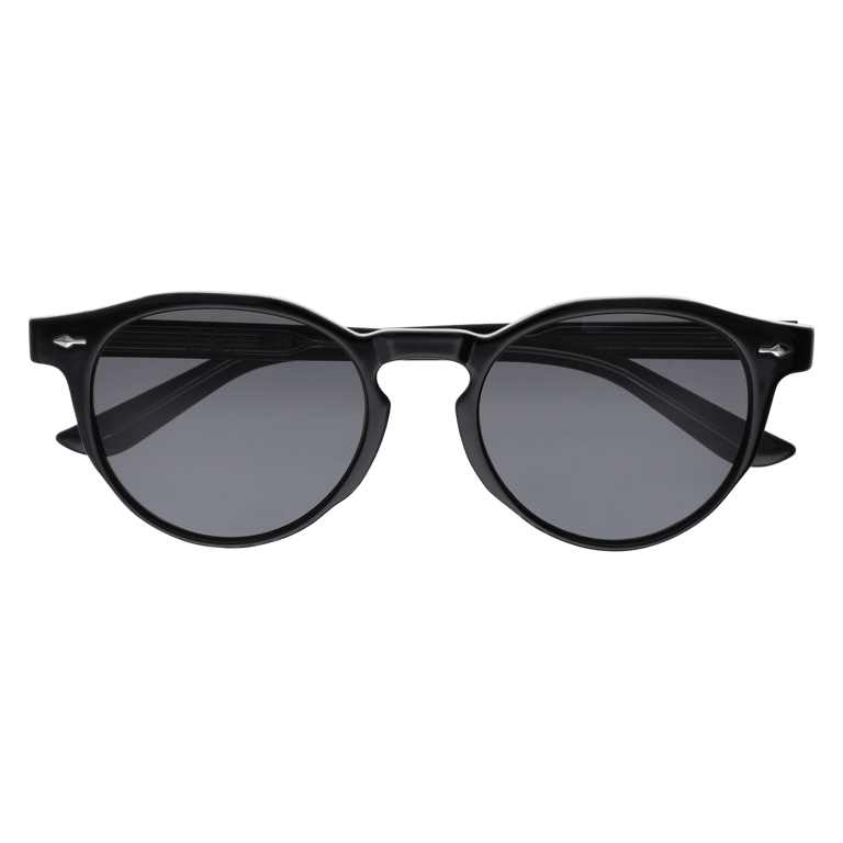 Schwarze runde Sonnenbrille