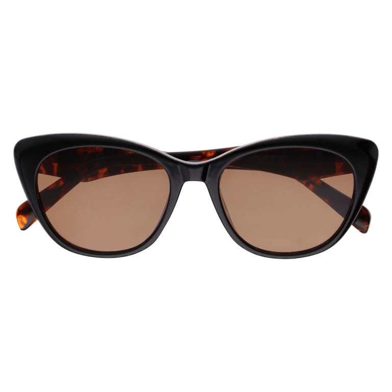 Schwarz-braune Cateye-Sonnenbrille
