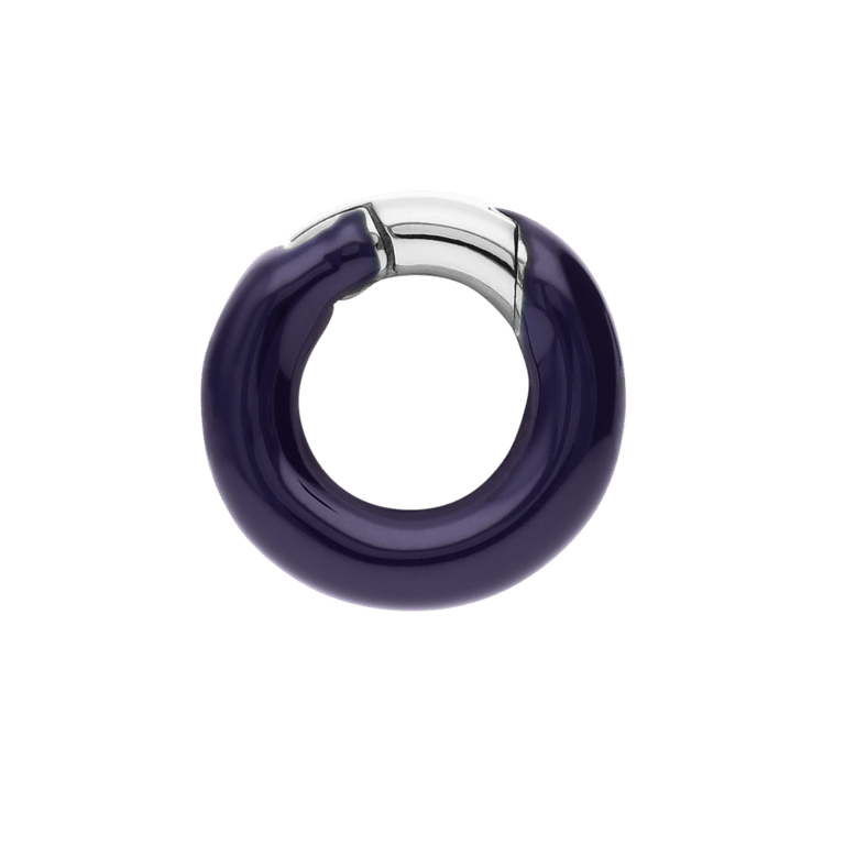 Stainless steel bedel sluiting rond donker blauw emaille