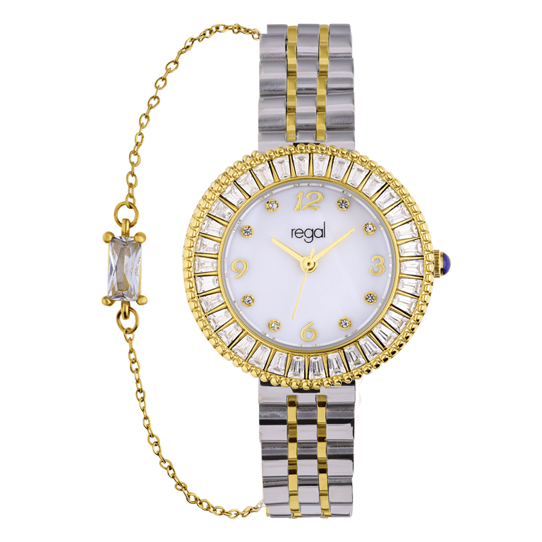 Regal damesset Horloge en armband Bicolor