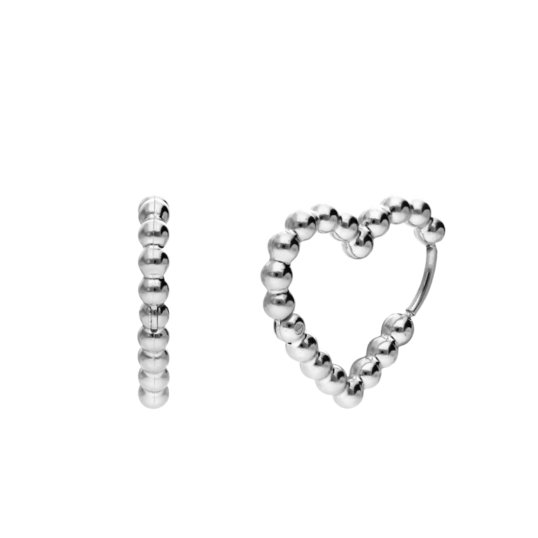 Stainless steel oorbellen hart