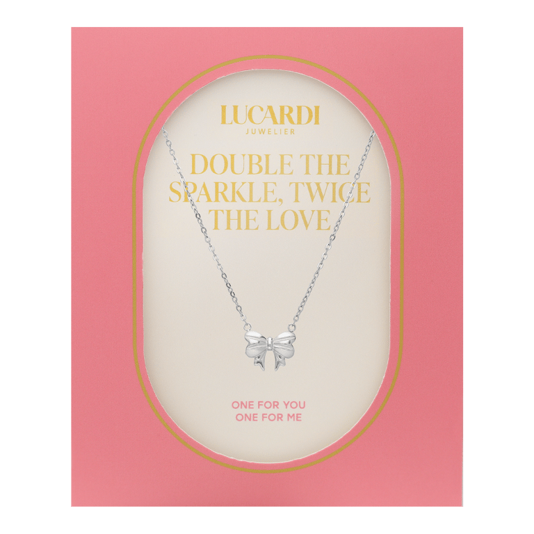 Stainless steel ketting met strik