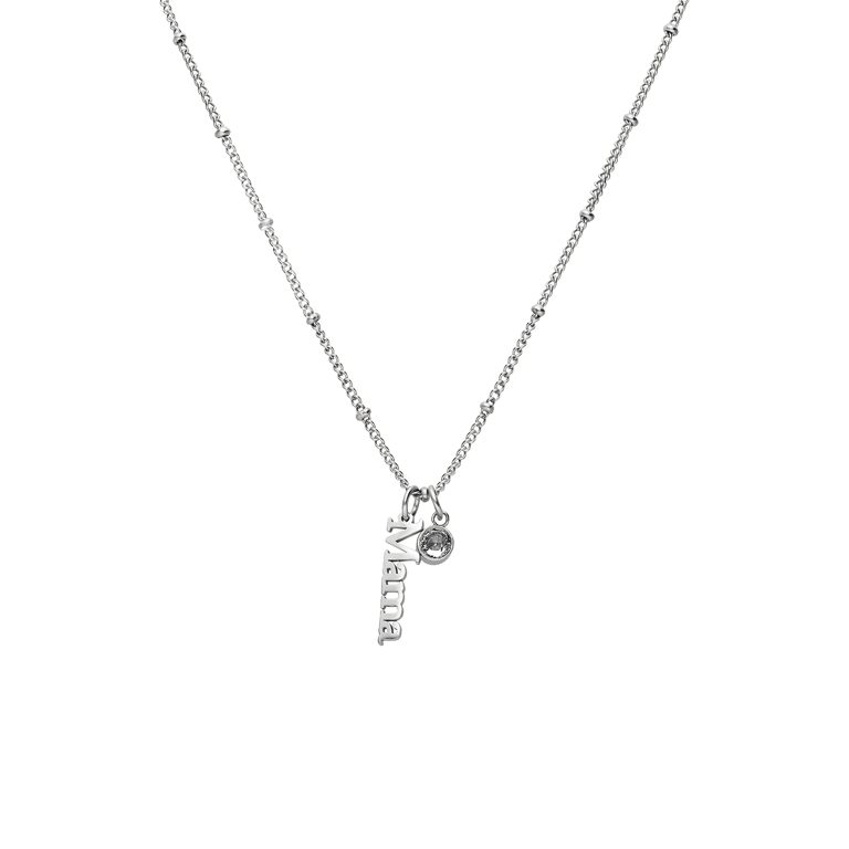Stainless steel ketting met mama