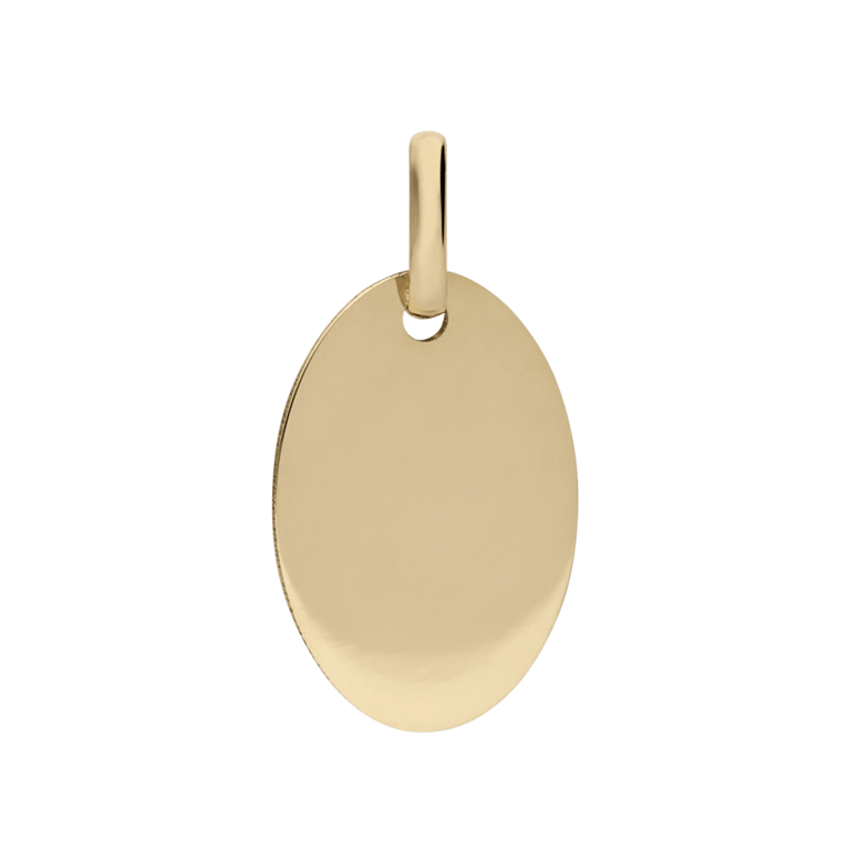 9 Karat Anhänger oval