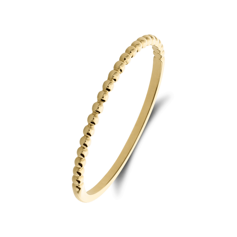 14 Karat Gelbgoldring mit Kügelchen