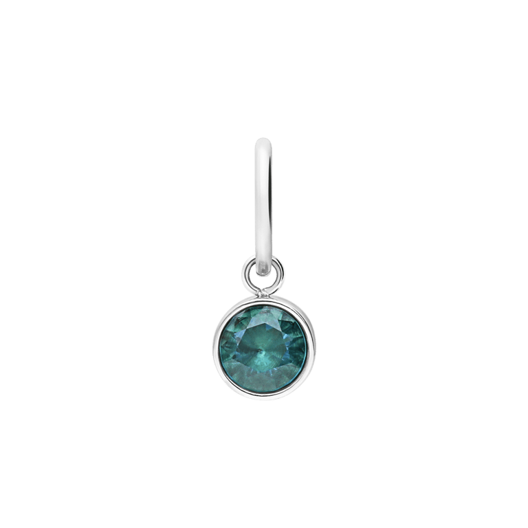 Stainless steel bedel geboortesteen maart