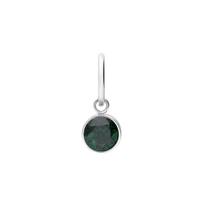 Charm aus Edelstahl, Geburtsstein, Mai