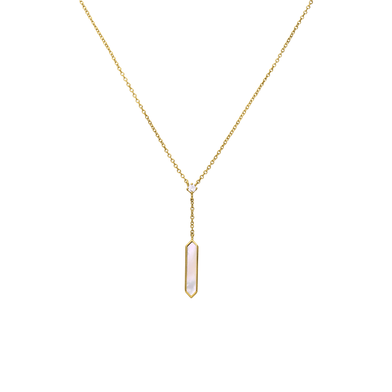 Zilveren goldplated ketting met hanger en zirkonia