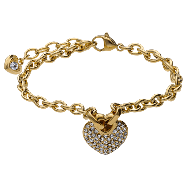 Guess stalen goldplated armband CRAZY IN LOVE