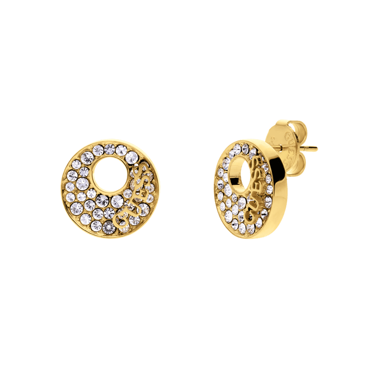 Guess stalen goldplated oorbellen BLOOMING SUMMER