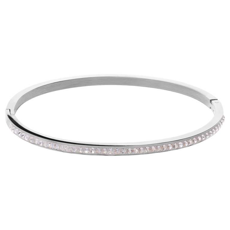 Stainless steel bangle small met kristal