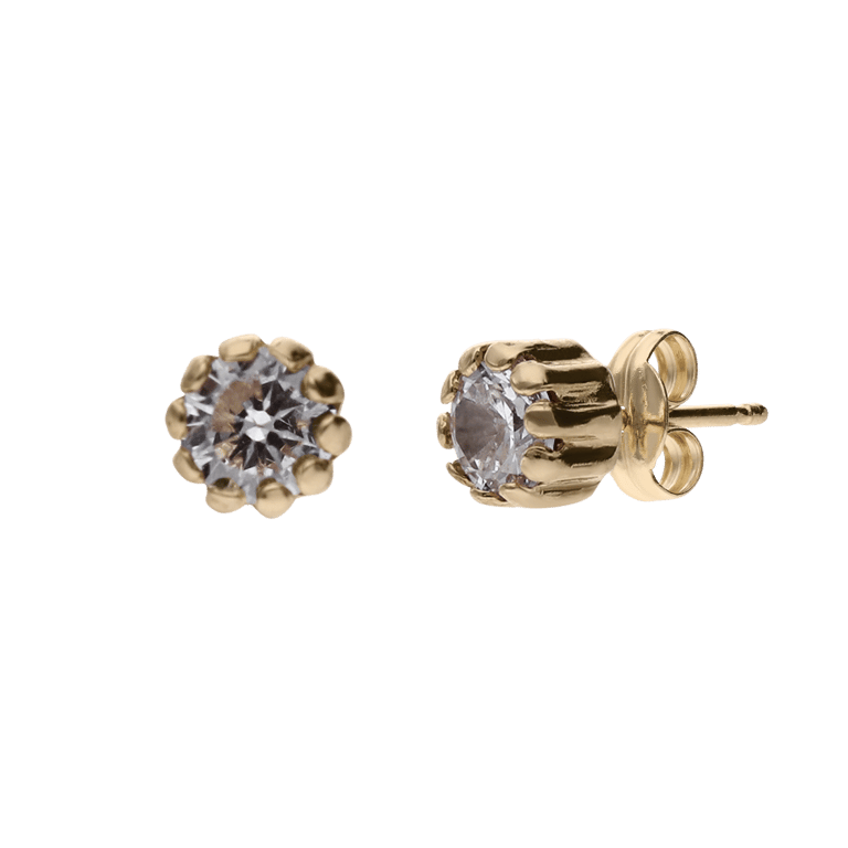 9-Karat-Ohrstecker mit Zirkonia für Damen