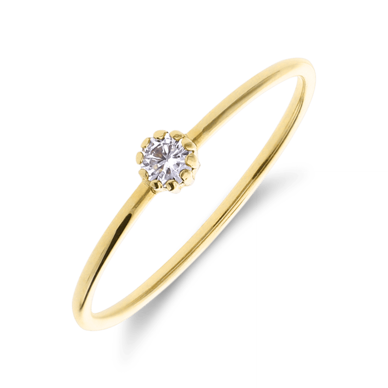 9 Karat Ring mit Zirkonia für Damen