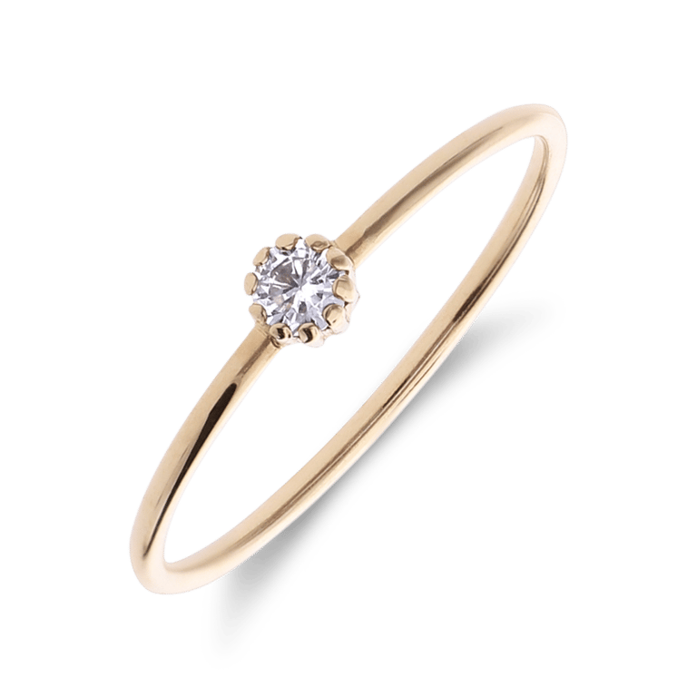 9 karaat ring met zirkonia voor dames