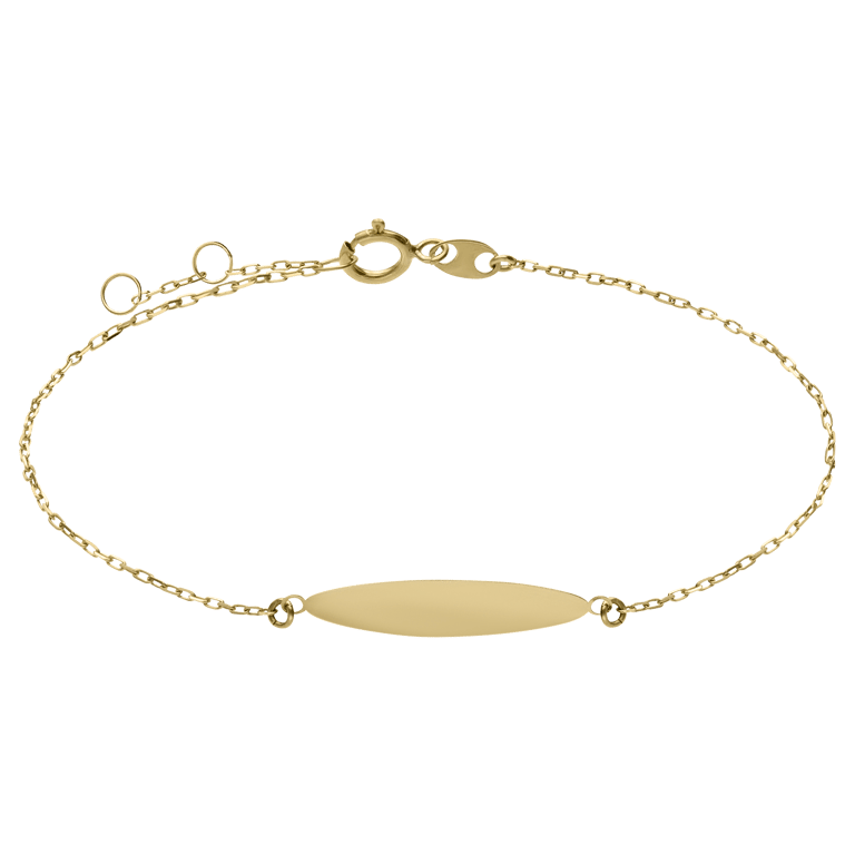 14 Karat Gelbgold Plattarmband für Damen