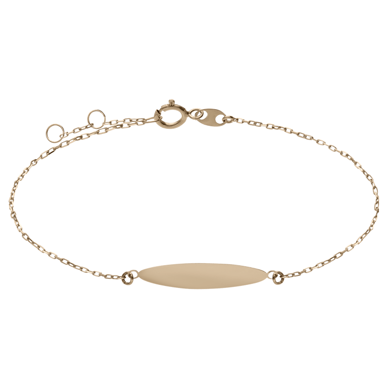 14 karaat geelgouden plaatarmband voor dames